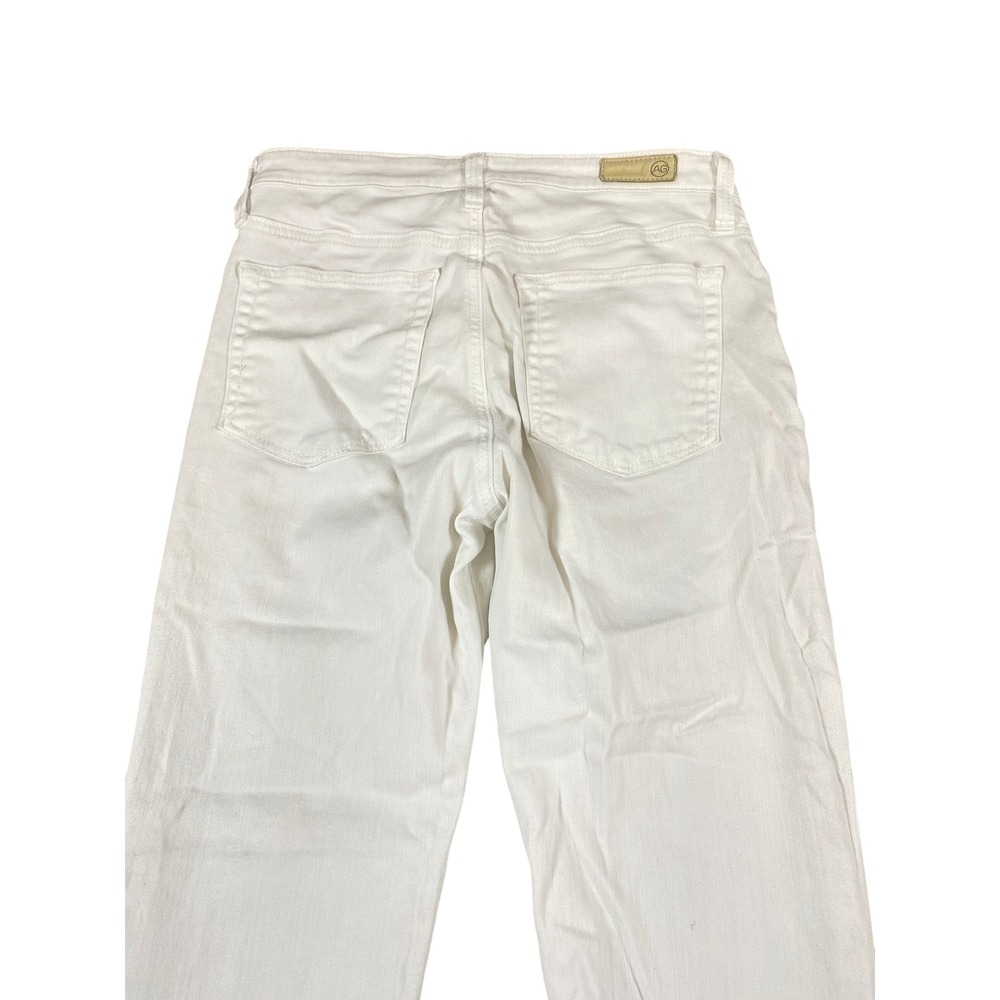 AG Adriano Goldschmied The Jodi Crop White High Rise Slim Flare Jeans Raw Hem - Picture 4 of 14